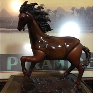 VTG Glass Horse Lamp
